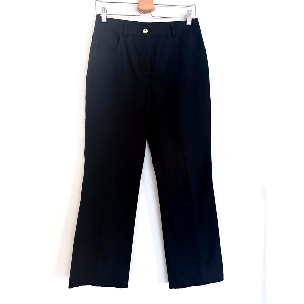 vintage ST JOHN classic black cotton stretch denim bootcut straight denim jeans